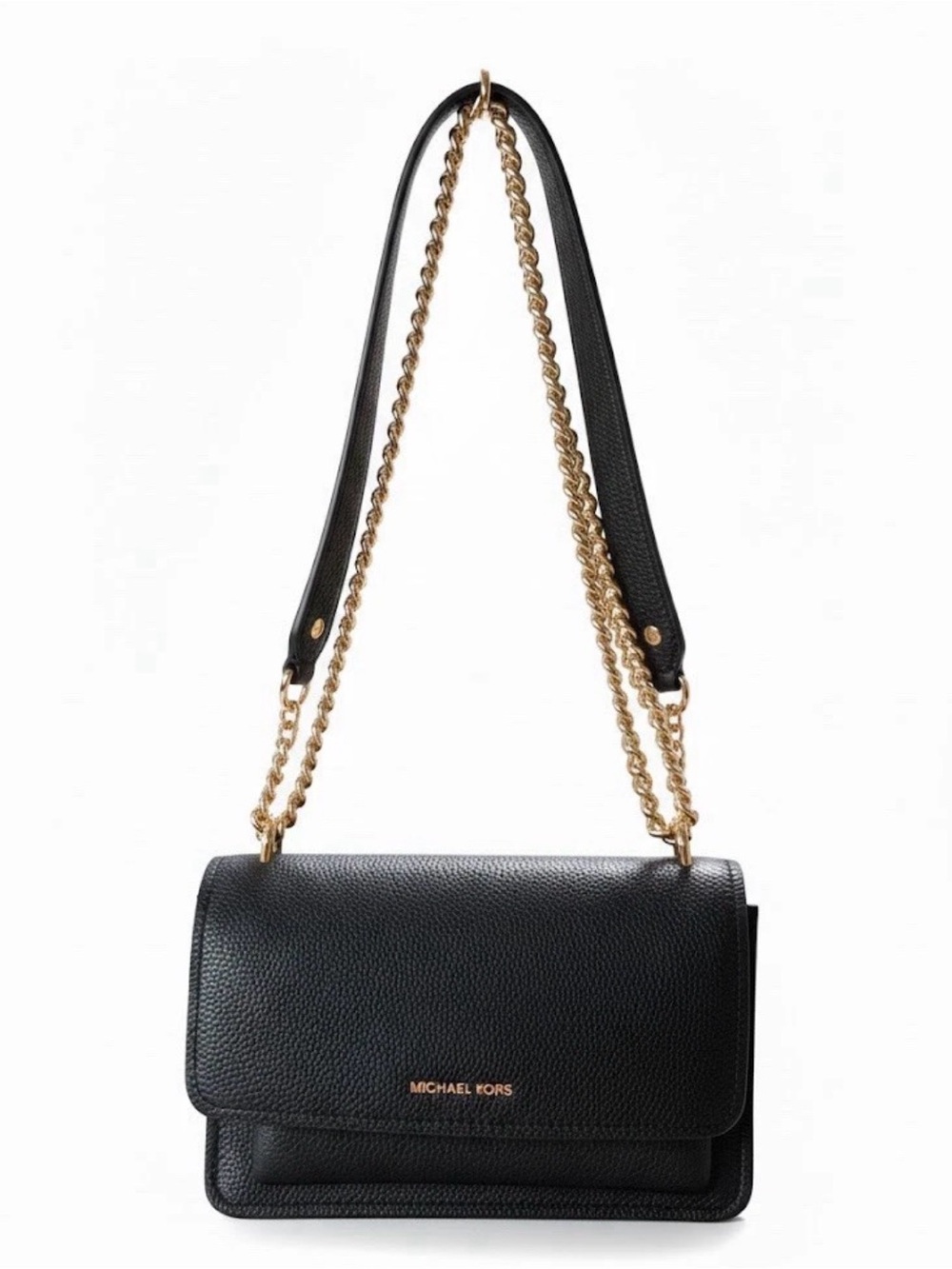 Michael Kors Claire Large Convertible Shoulder Crossbody Pebble Leather Bag